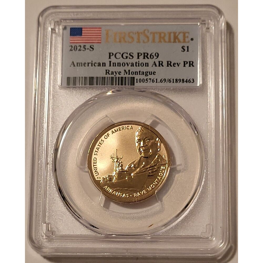 2025 S American Innovation Dollar Arkansas Reverse Proof PR69 PCGS FS
